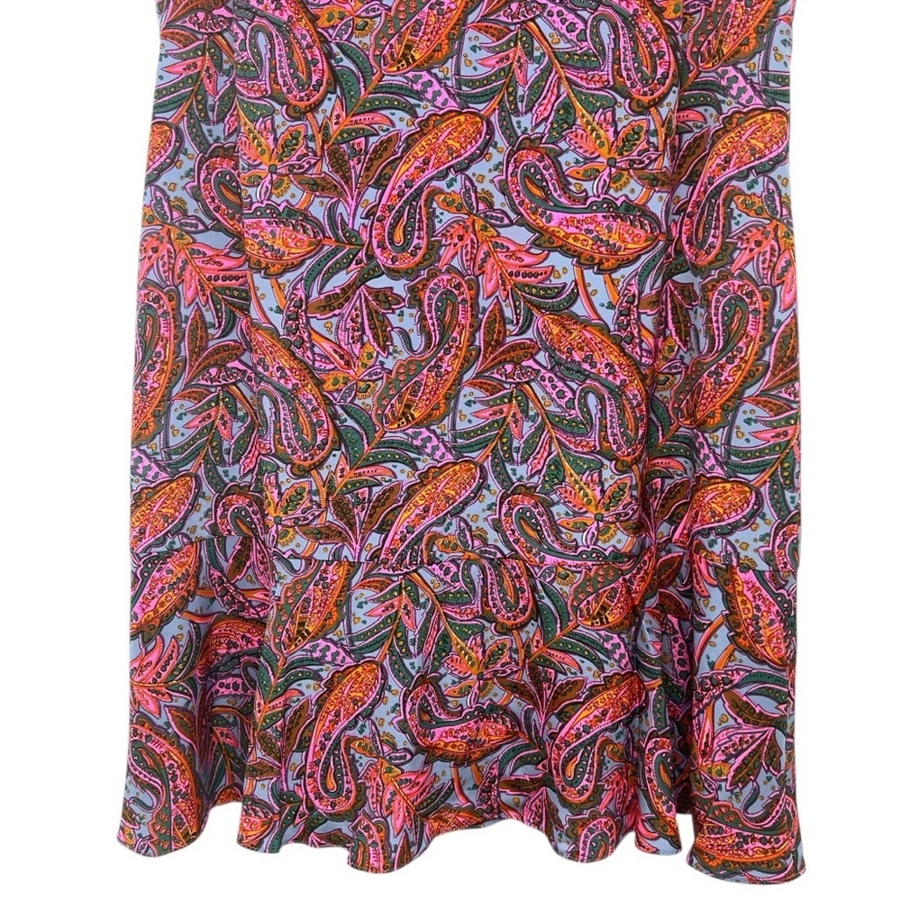 J. Crew Silk Paisley Flutter Sleeve Short Shift Dress Women’s 12 - Picture 5 of 10